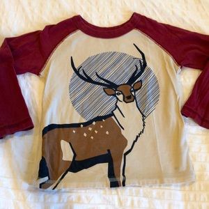 Beautiful size 4 Tea Collection Long Sleeve Tee w Reindeer Print